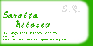 sarolta milosev business card
